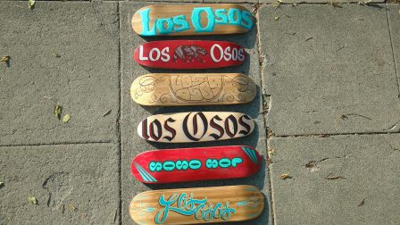 Hand Pained "Los Osos" Skateboard Deck Skate Jam Trophies